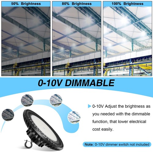 300 Watt UFO Led High Bay Light Commercial Industrial Ceiling Fixtures - 43500LM - Picture 6 of 10