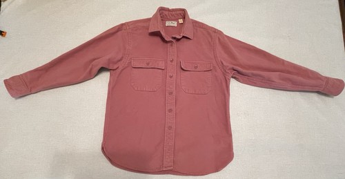 Camicia vintage L L Bean camoscio stoffa piccola rosa made in USA pesante anni 80 - Foto 2 di 11