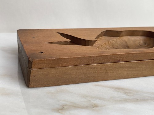 Vintage Japanese Kashigata Wood Carved Cake Butter Mold Biscuit Fish - Treen - Picture 20 of 24