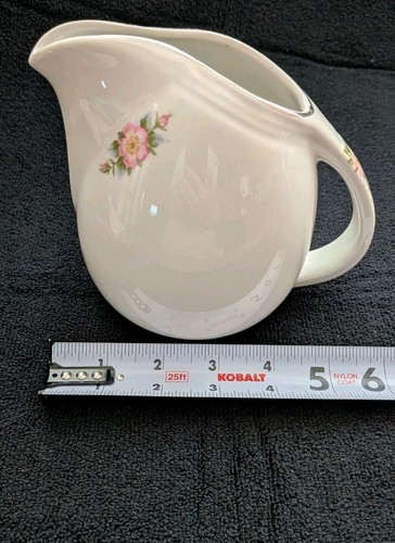 Jarra de utensilios de cocina vintage Hall's de calidad superior #658 rosa blanca - Imagen 7 de 9