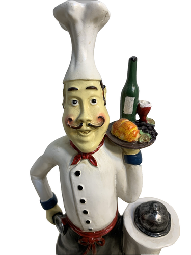 Vintage 14" Koch Figur Italienisch Essen Wein Restaurant Küche Sammlerstück - Bild 13 von 18