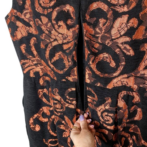 Yoana Baraschi Mirissa Sleeveless Dress Black Fit and Flare Anthropologie sz 12 - Picture 7 of 7
