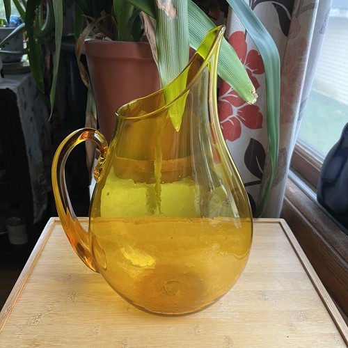 Vintage MCM Blenko Glas 967 Krug Gold 1953 Wayne Husted LESEN