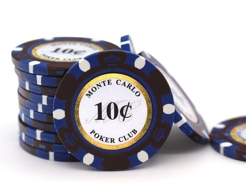 MICRO STAKES Cash Game Monte Carlo Poker Chip Set Bulk 5 Cent/10 Cent Blinds - Picture 3 of 7