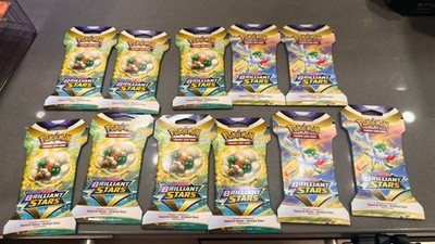 Pokémon Cards Sword & Shield Brilliant Stars Booster Pack Set x11 Packs