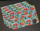 *Tropical Flamingo Tapestry Placemats NEW
