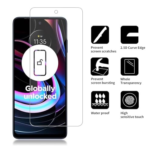 4 Pack Glass Screen Protector Compatible for Motorola Edge (2021) / Edge 5G UW - Picture 3 of 7