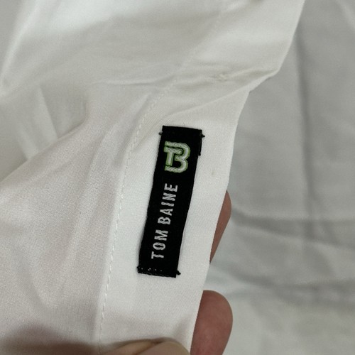 TOM BAINE Performance Collection Herren XXL Weiß Slim Fit Langarm Hemd NEU - Bild 13 von 19