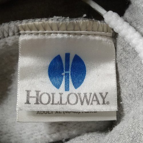 Wyoming Hoodie Sweatshirt Men's XL Gray Spellout Appliques Bucking Bronco EUC - Picture 6 of 7