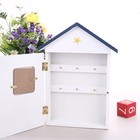  1PC Keys Storage Holder House Shape Box Wooden Keys Case Wall Mounted Decor