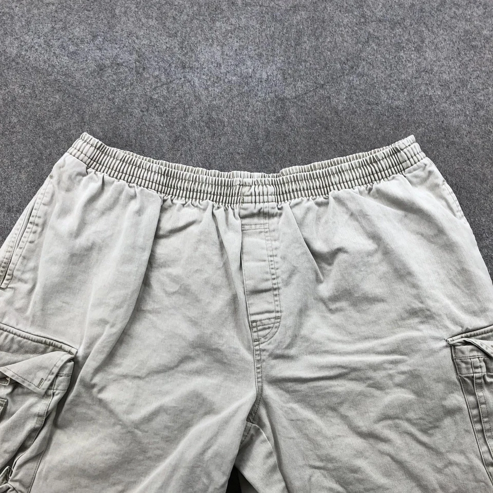 Big Dogs 短裤 男式 XL 卡其色 工装 弹性腰围 多口袋 美国制造 — 第 4/4 张图片