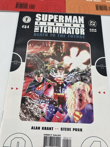 Superman vs. The Terminator Death to the Future Set #1 2 & 4 (1999) Schneller Versand - Bild 4 von 8