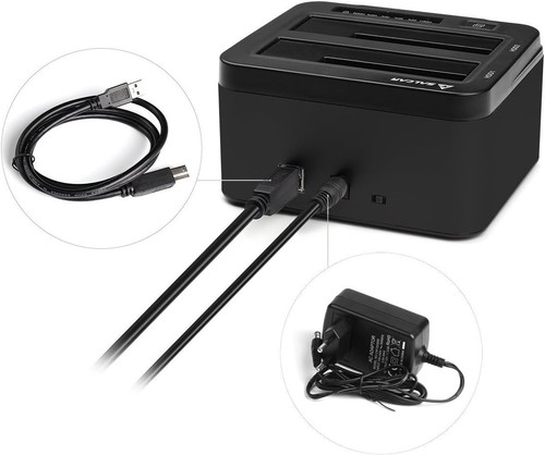 Salcar Festplatten Docking Station, USB 3.0 Docking Station mit 2 Einschüben opt - Bild 5 von 5
