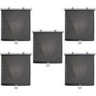 5 Sets Nail Free Window Shade Telescopic Balcony Shade Suction Cup Curtain