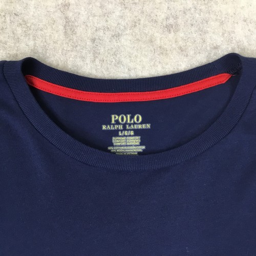 Polo Ralph Lauren T-Shirt Supreme Comfort Mens Large Blue Solid Short Sleeve - Picture 2 of 12