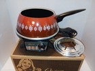 Vintage Oster Electric Fondue Set Ring & Forks Model 691 In Original Box 1970s