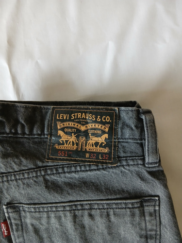 Levi 551 Jeans, BIG E, 32x32, Mens Straight Leg, Grey, Used. - Picture 2 of 7