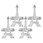  4 Pcs Festive Napkin Rings Serviette Holders Eiffel Tower Decorative