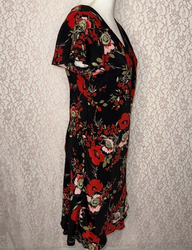 Vintage Fashion Bug Bias Cut Layered Floral Print Multicolor Shift Dress Size 8 - Picture 6 of 16