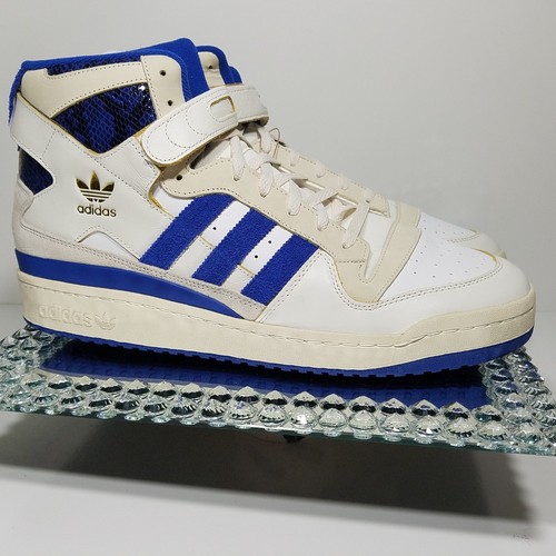 adidas Forum 84 High "Cloud White Royal Blue" - Men's Size 17 - FZ6300 - Picture 3 of 10