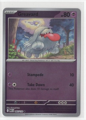 Pokemon Mega Evolution - 065/132 Greavard Reverse Holo
