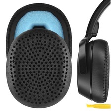 Geekria Protein Leather Ear Pads for Skullcandy Riff Wireless Headphones Black