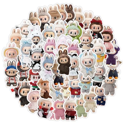 50pcs Labubu Stickers Cute Cartoon Doll The Monsters For Laptops Luggage Phone