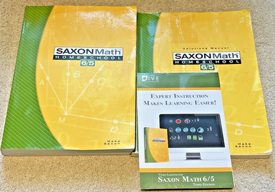 Saxon Math 6/5 Homeschool 3rd Ed Student Textbook, Solutions Manual, Dive CD-ROM