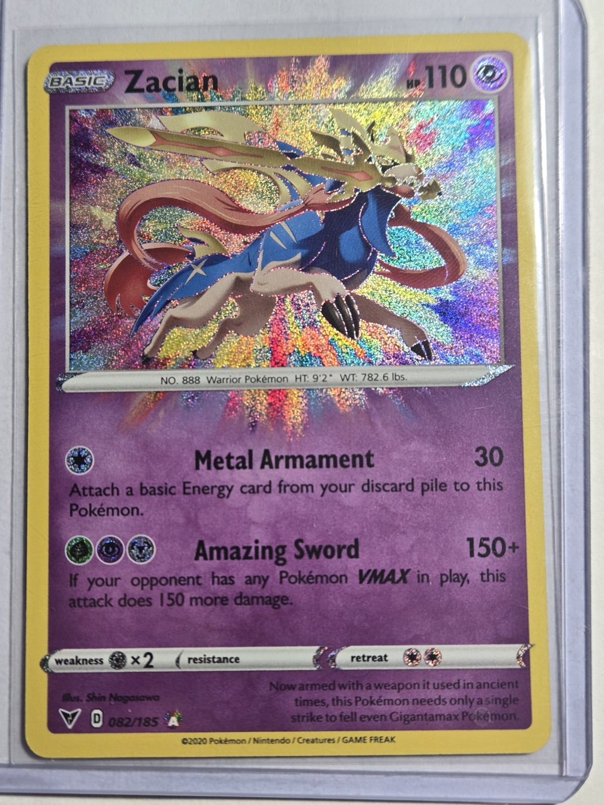 Pokémon TCG Zacian Vivid Voltage 082/185 Holo Amazing Rare NM