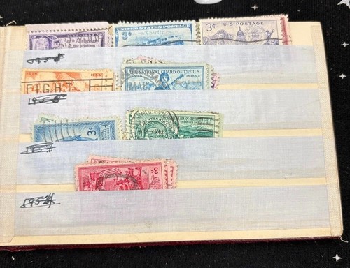 Vtg. 12 Page Stamp Book Peerless Series England 238 Unsearched Used USA Stamps - Picture 2 of 19