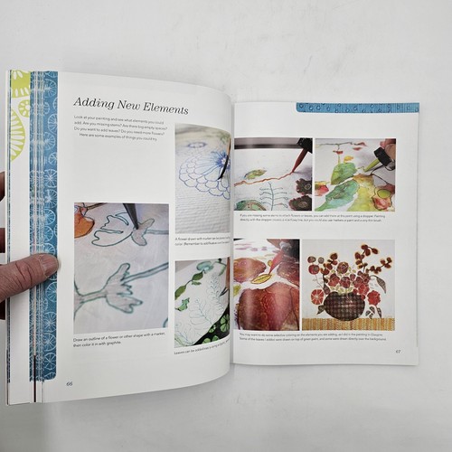 Painting Imaginary Flowers Sandrine Pelissier LIKE NEW OOP Mixed Media Art Guide - Picture 13 of 15