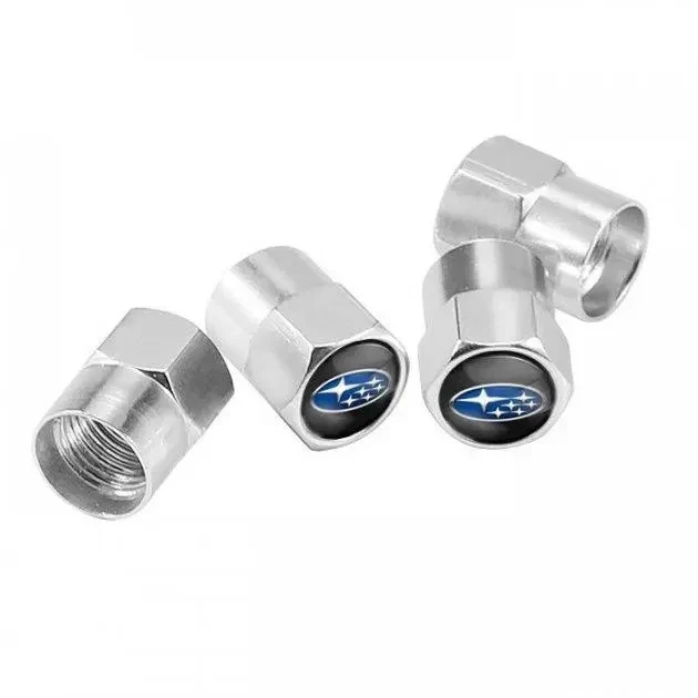 Compatible with Subaru 4Pcs Tire Valve Stem Caps Black Anodized Aluminum Set - Image 3 of 4