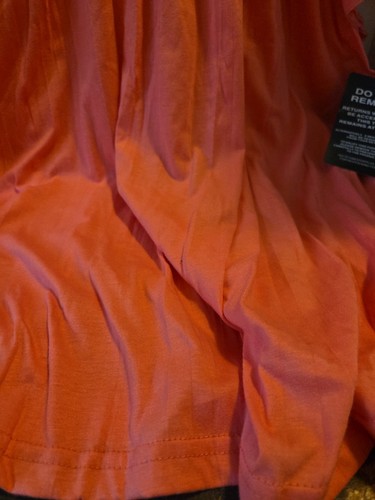 Woman Within Size 5x 38/40 Coral Color Short Sleeved Tunic Neckline Details - Picture 5 of 9