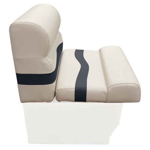 Wise Premier Pontoon 27in Bench Cushions Only, Platinum/Mocha Java/: BM1143-1066 - Picture 4 of 9