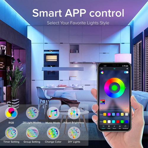 Striscia Led, Strisce Led 5 Metri, Luci Led Camera Da Letto, Luci Led, Led Stri - Foto 4 di 13