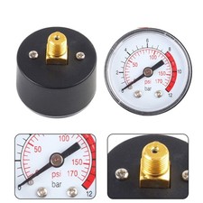 Easy to Install Air Pressure Gauge for Air Compressors 0 170 PSI 0 12 Bar