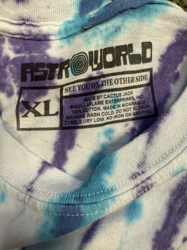 Travis Scott Flame T-shirt Tie Dye Sz XL Brand New - Picture 3 of 3