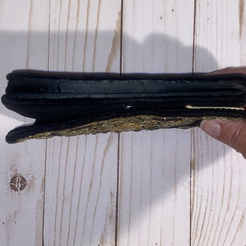 Vintage Art Deco Retro Perlen Schwarz Samt Clutch Stil Handtasche Handtaschen - Bild 11 von 14