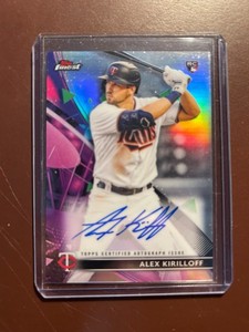 Alex Kirilloff 2021 Finest Rookie RC Autograph Twins