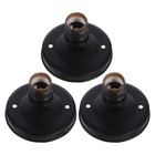 3 Pcs Vintage Screw Bulb Base Ceiling Lamp Holder E26 E27 Wall Mounted Socket