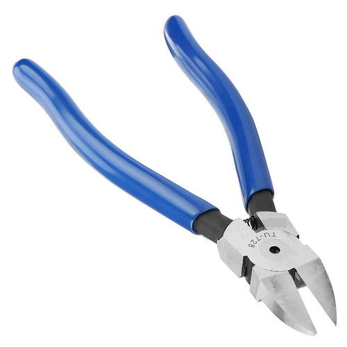 8inch Flush Cutters, Blue Diagonal Flush Cut Wire Cutters, Portable Side Cutt...