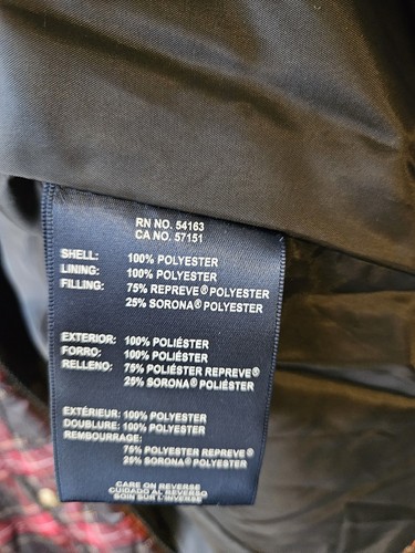 Tommy Hilfiger Damen Karo Steppjacke L Rot Schwarz Gold Knöpfe Reißverschluss Mantel - Bild 9 von 13