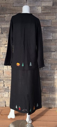 The Quacker Factory Engel Strick L Maxirock & Top Pullover Anzug Set Weihnachten - Bild 3 von 7