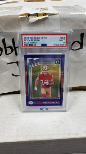 2024 RICKY PEARSALL BLUE HYPER OPTIC RATED ROOKIE 49RS PSA 9 MINT #284 - Picture 8 of 8