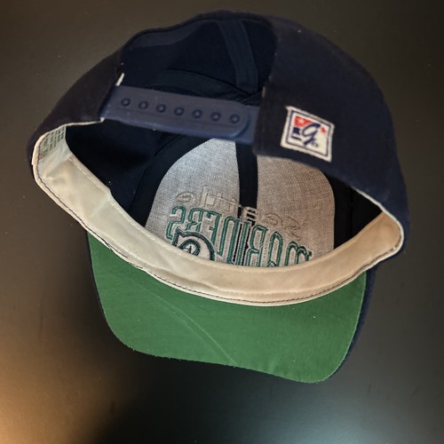 De colección Años 90 Seattle Mariners The Game Big Script MLB Mezcla de Lana Snapback Gorra Gorra - Imagen 9 de 15