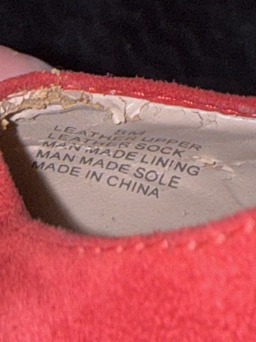 Antonio Melani 8 Red Suede Leather Heels Pumps Classic Retro Mod Career used - Picture 6 of 6