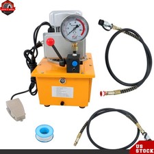 10000 PSI Electric Hydraulic Pump 750W 110V 60Hz 8L, Single Acting Manual Valve