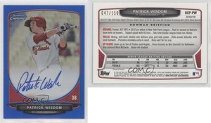 2013 Bowman Chrome Prospects Blue Refractor /150 Patrick Wisdom #BCP-PW Auto