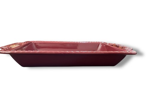 GG Collection Burgundy Gracious Goods Rectangular Baker 17 in x 10.5 in Handled - Picture 10 of 17