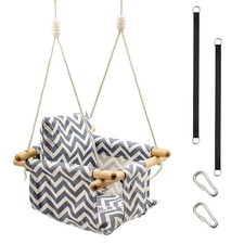 KINSPORY Toddler Baby Hanging Swing Seat Secure Canvas Hammock Chair with Soft B